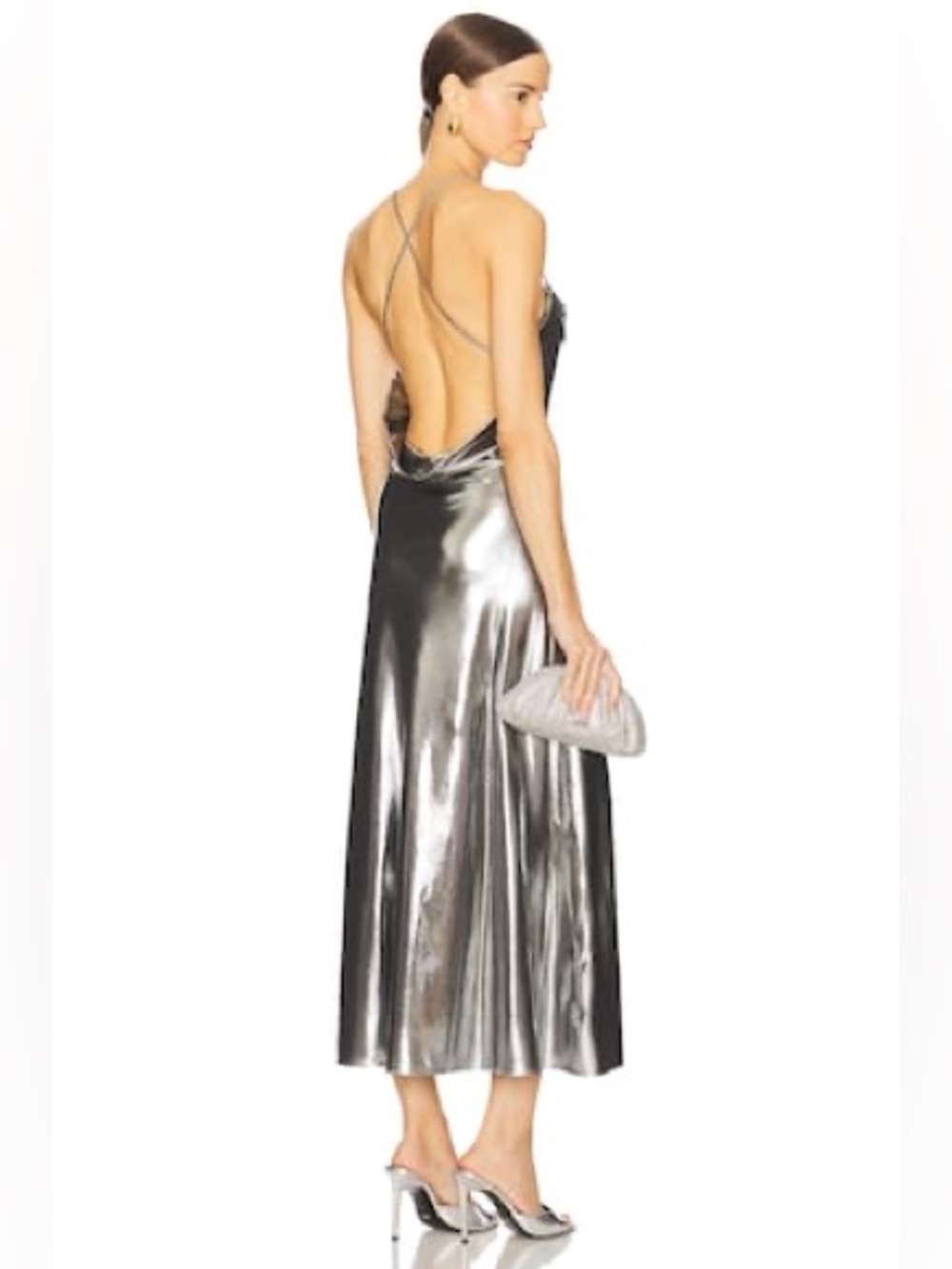 Aiysha Dress in Gunmetal Ronny Kobo